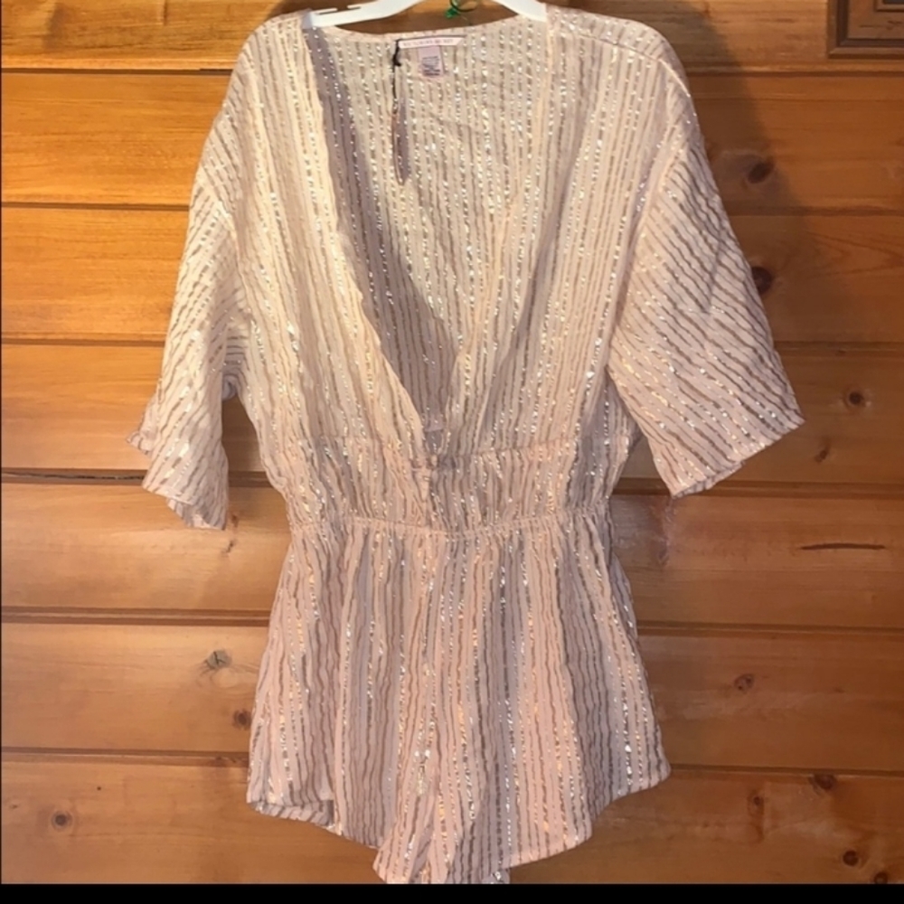 Victoria's Secret Shine Stripe Plunge Romper - Picture 3 of 9